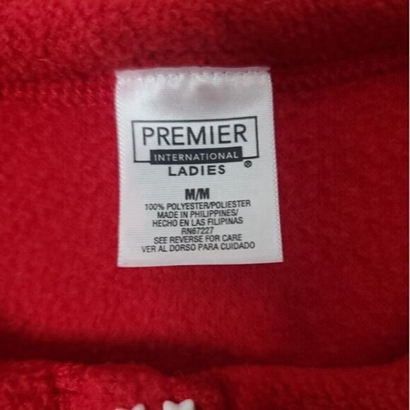 Vintage 80's Red Fleece Ugly Christmas Cardigan Medium - Picture 4 of 9